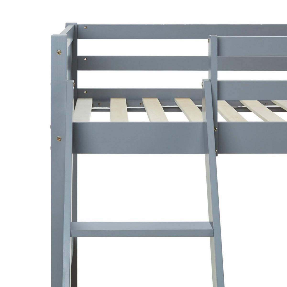 HomeStyle4U Lit Superposé 90x200 et 140x200 cm gris