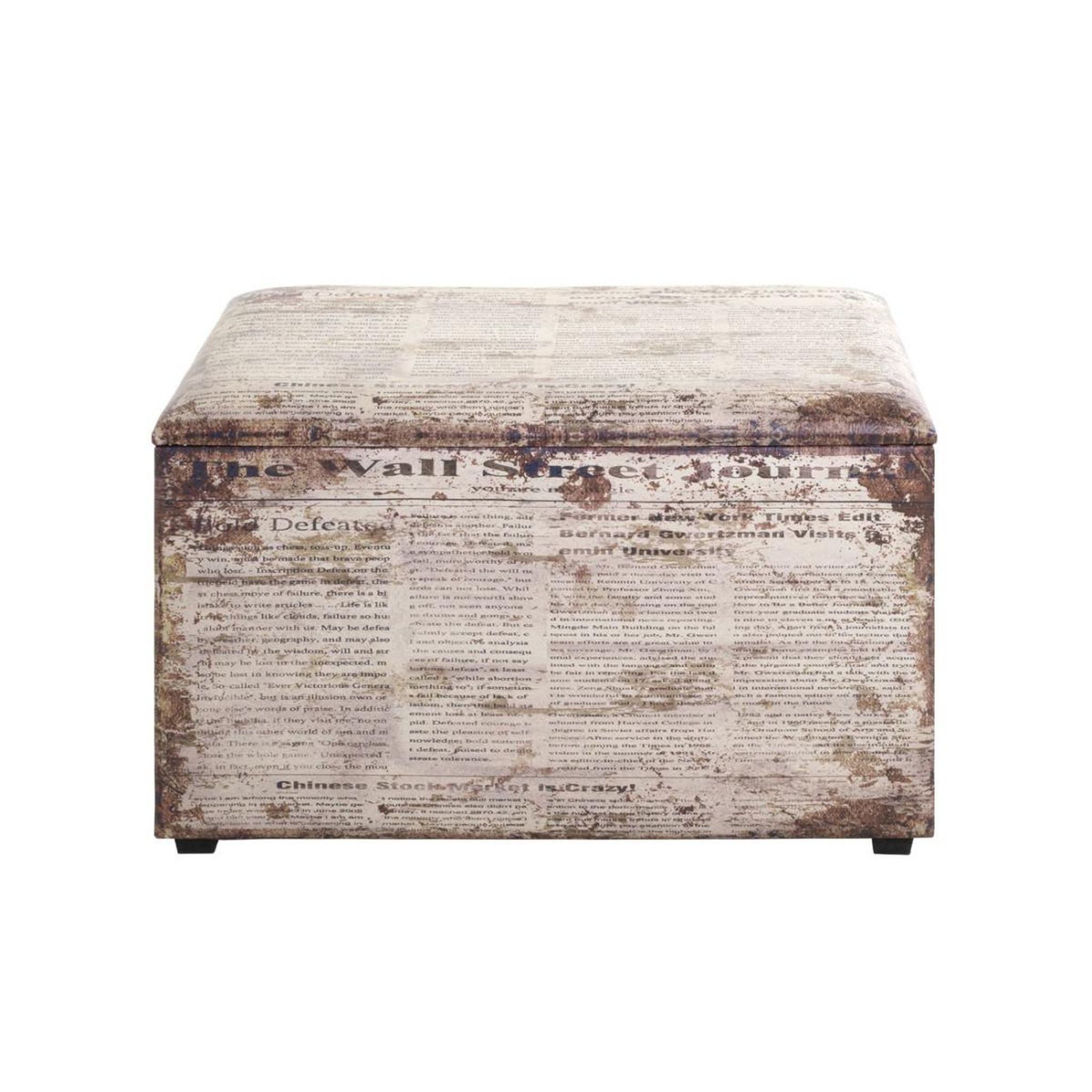 Voir la diapositive 2 : Paris Prix Coffre de Rangement Vintage  Era  65cm Naturel