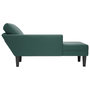Voir la diapositive 5 : VIDAXL Fauteuil long et coussin et accoudoir droit vert fonce velours