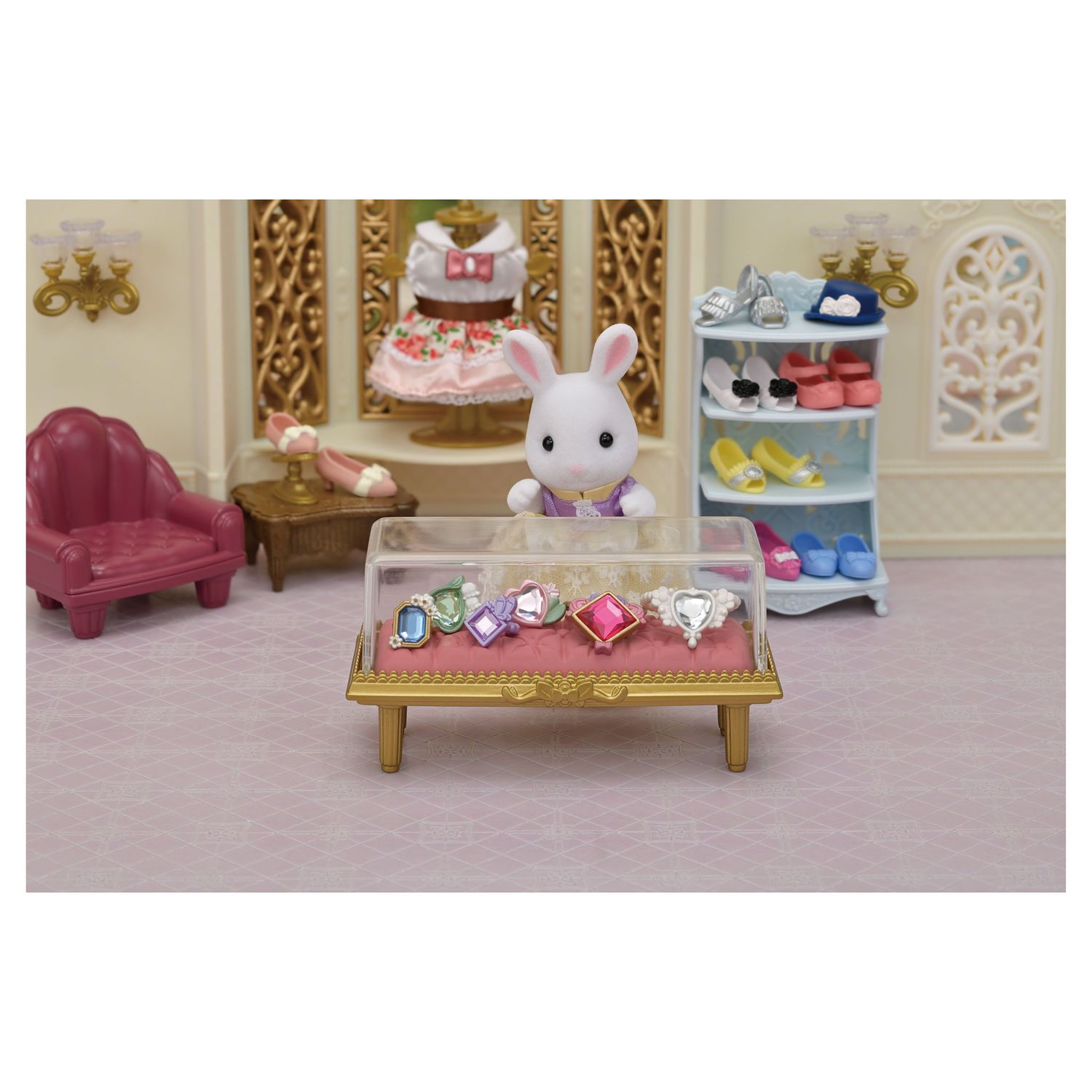 Voir la diapositive 6 : Epoch d'Enfance 5647 La valisette de mode et grande s&oelig;ur lapin neige - Sylvanian Families