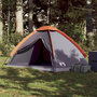 Voir la diapositive 1 : VIDAXL Tente de camping a dome 2 personnes gris et orange impermeable