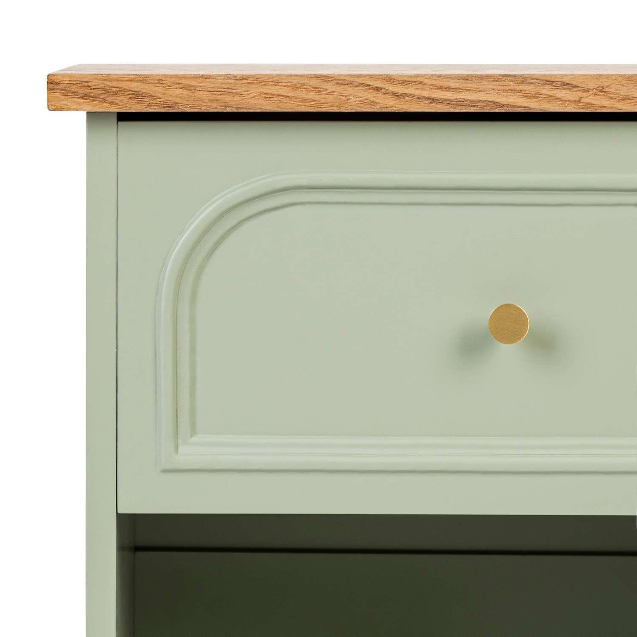 Voir la diapositive 4 : ATMOSPHERA Table de chevet en bois mohea - vert