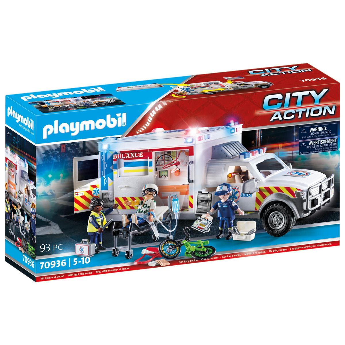 PLAYMOBIL Pack City Action Camion Pompiers + Ambulance