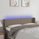 VIDAXL Tete de lit a LED Taupe 147x16x78/88 cm Tissu
