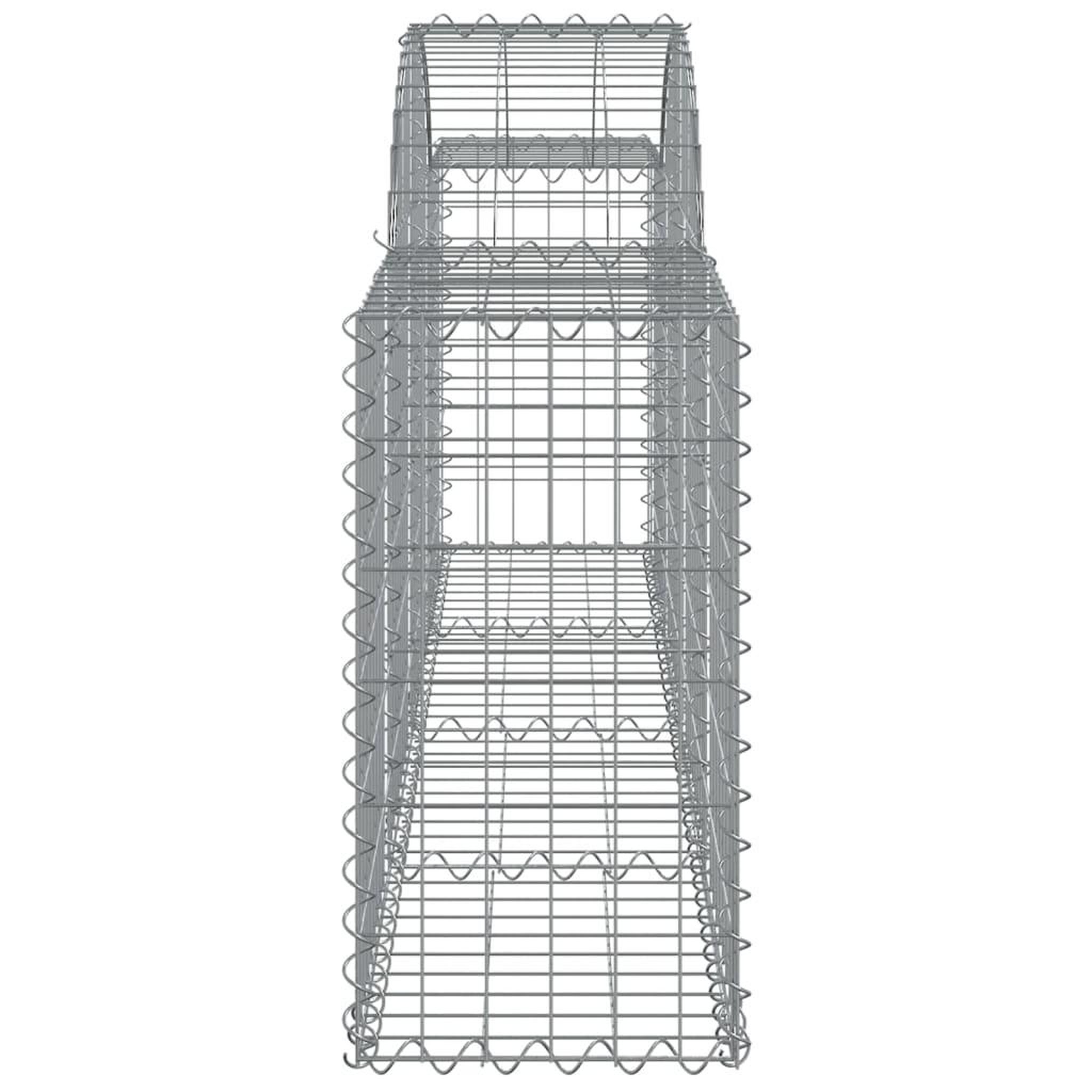 Voir la diapositive 5 : VIDAXL Paniers a gabions arques 30 pcs 200x30x60/80 cm Fer galvanise