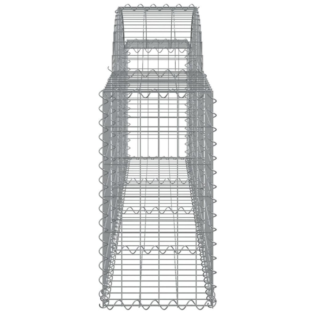 VIDAXL Paniers a gabions arques 30 pcs 200x30x60/80 cm Fer galvanise