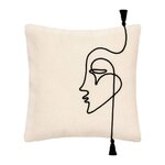 ATMOSPHERA Housse de Coussin Déco  Corde  40x40cm Ivoire