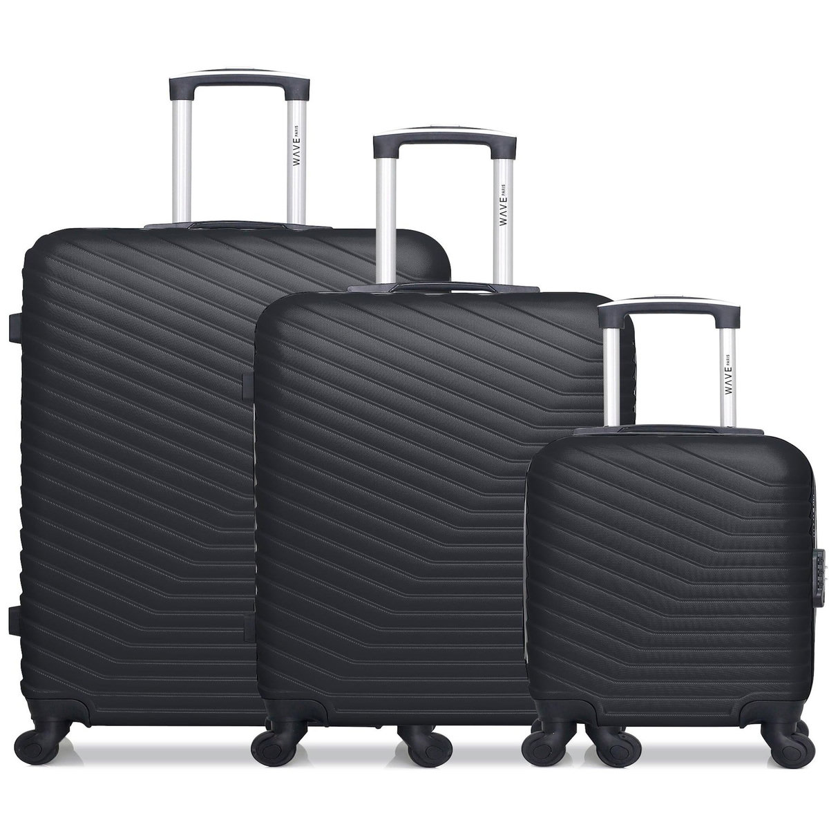 WAVE PARIS WAVE PARIS - Lot de 3 - Valise Grand format, valise weekend et valise cabine XXS LENA
