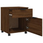 Voir la diapositive 4 : VIDAXL Classeur mobile avec roues Chene marron 45x38x54 cm Bois