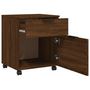Voir la diapositive 4 : VIDAXL Classeur mobile avec roues Chene marron 45x38x54 cm Bois