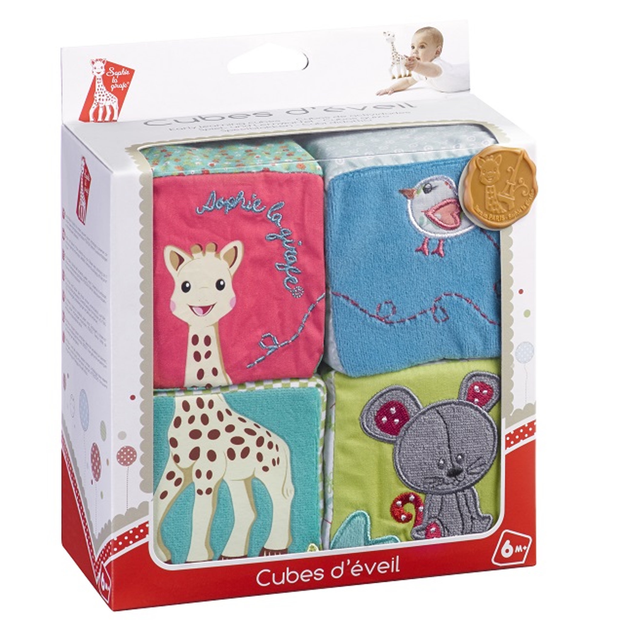 Voir la diapositive 3 : VULLI Cubes d'éveil Sophie la Girafe 