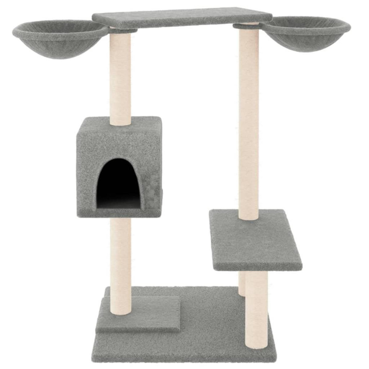 VIDAXL Arbre a chat avec griffoirs gris clair 82 cm