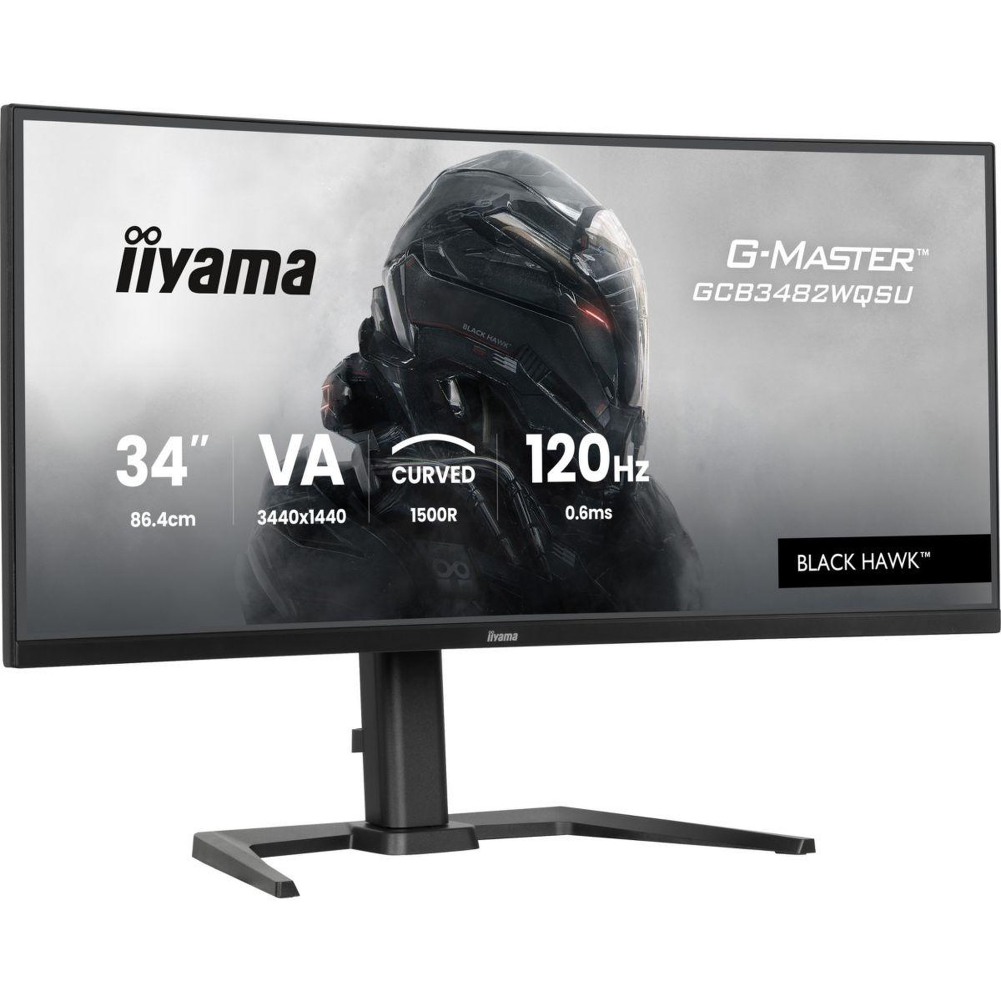 Voir la diapositive 2 : Iiyama Ecran pc gamer g-master gcb3482wq 34'' wqhd 120hz va 0,6 ms hdr