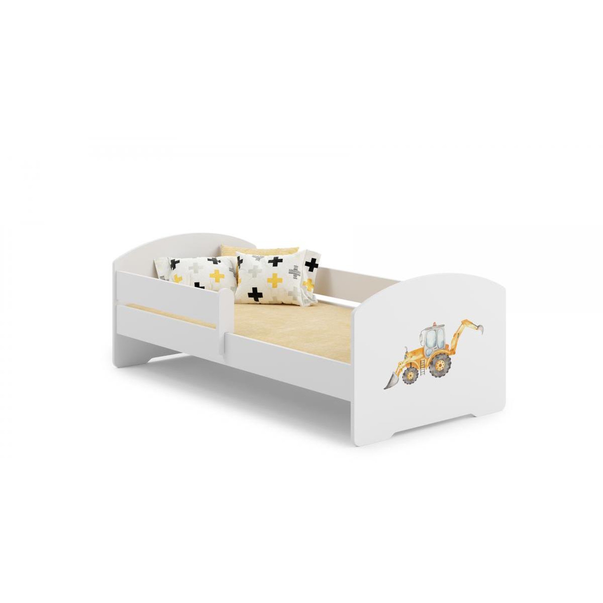 KOBI Lit enfant LUK BAR 160x80 tracteur avec matelas
