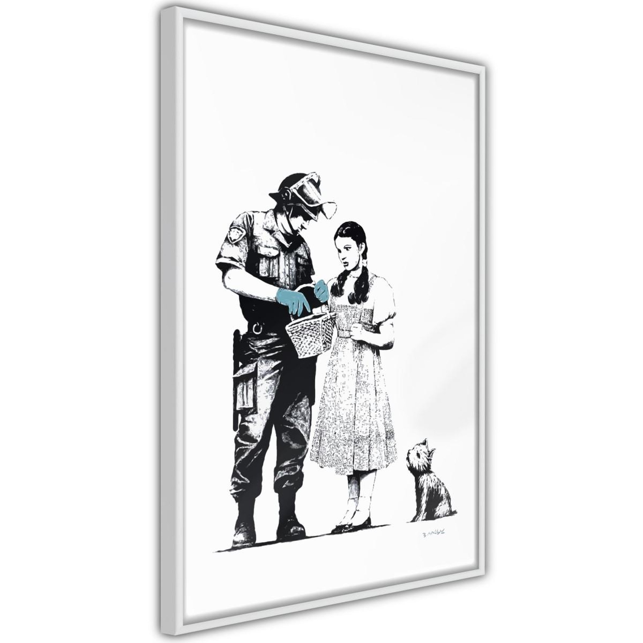 Paris Prix Affiche murale encadrée  banksy stop and search