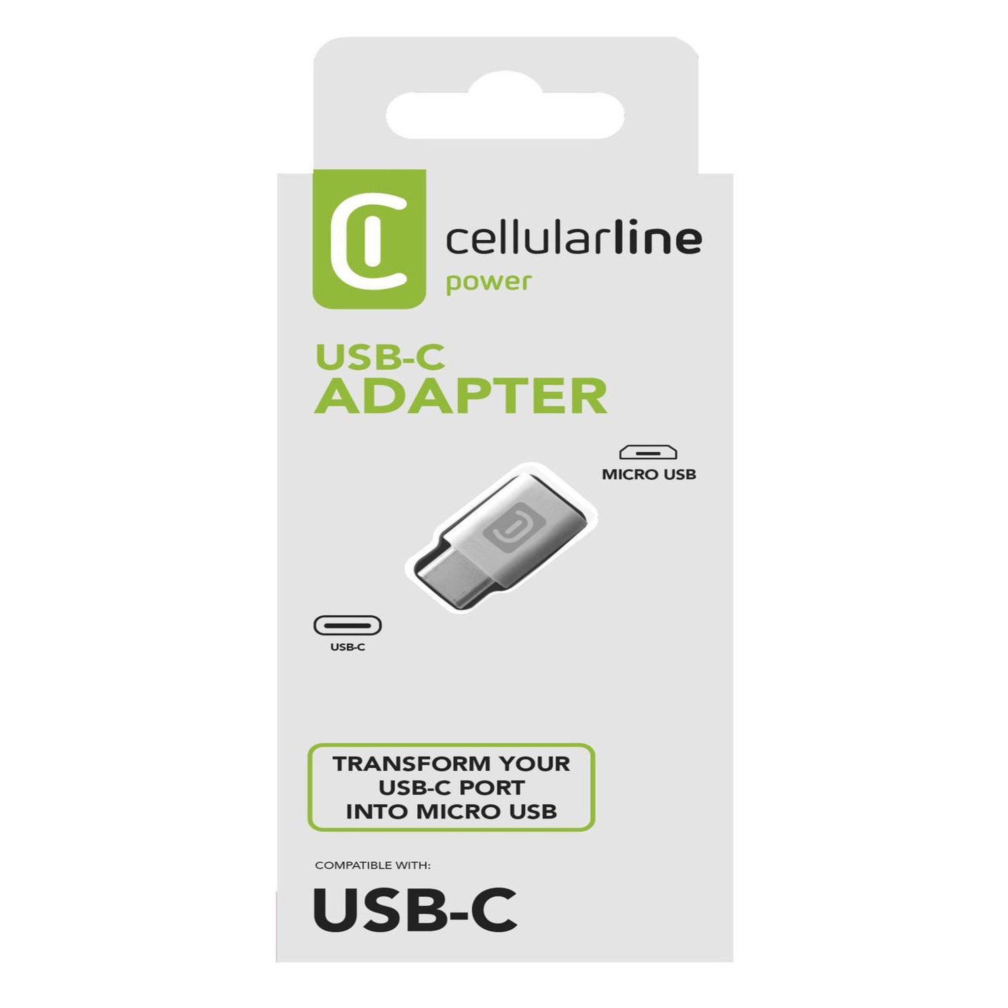 Voir la diapositive 3 : CELLULAR LINE Cellularline Adaptateur de MICRO USB à USB-C