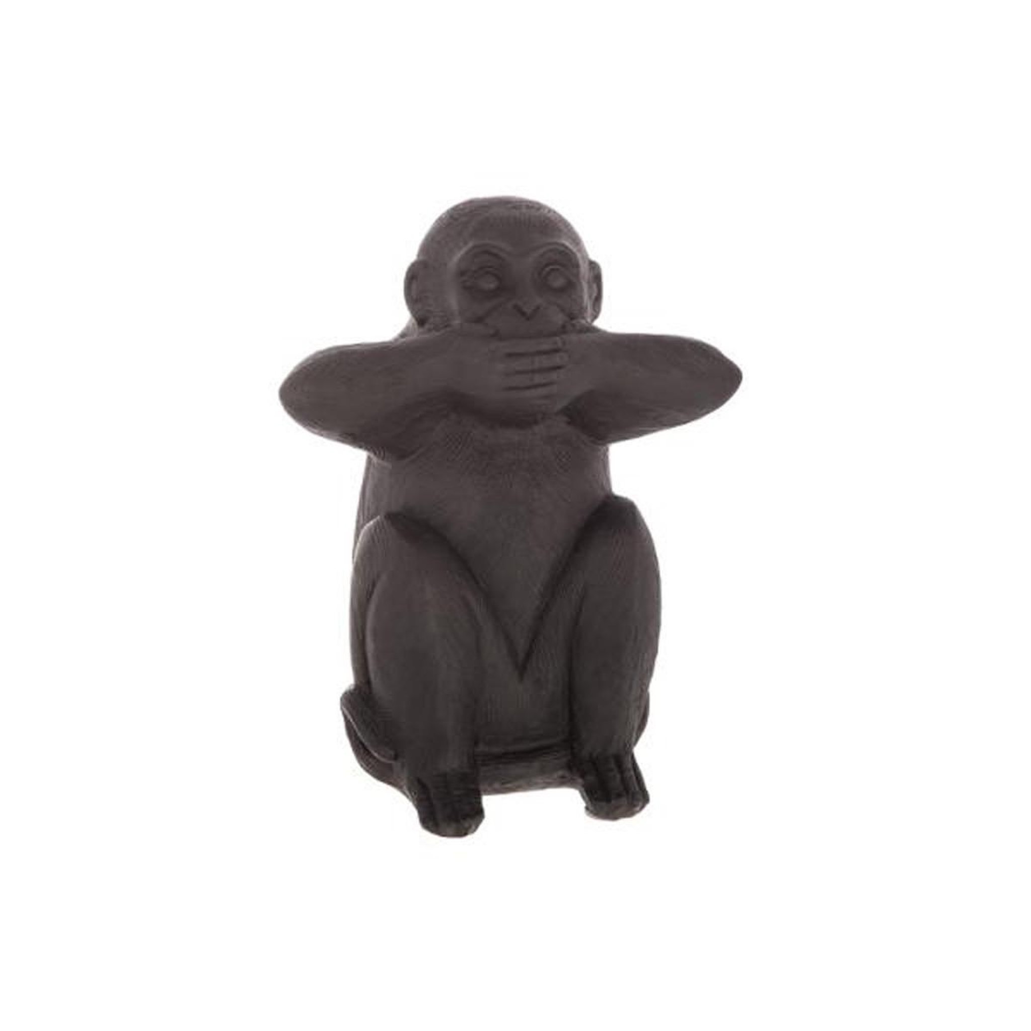 Voir la diapositive 3 : ATMOSPHERA Lot de 3 statues singes  sagesse  24cm noir