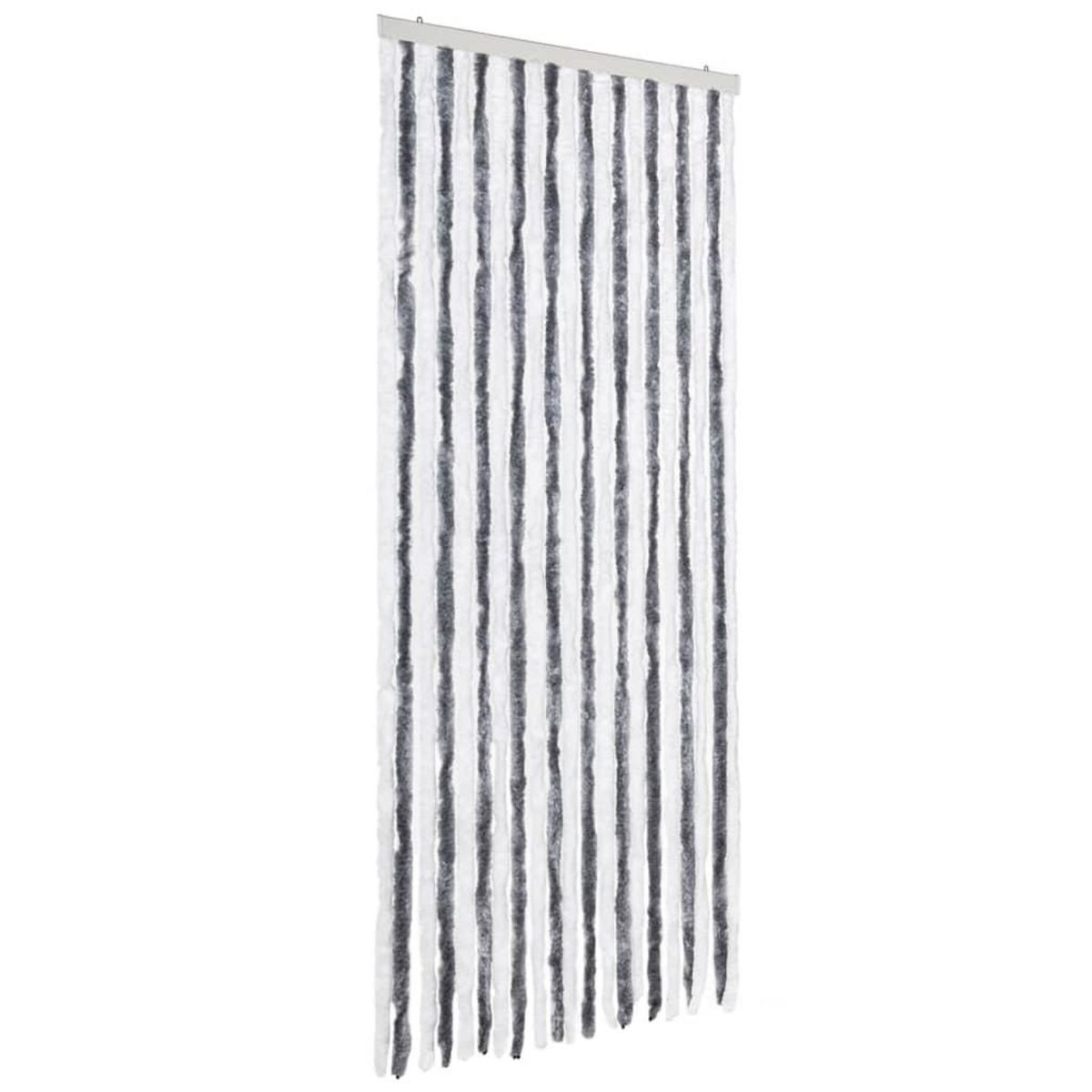 VIDAXL Moustiquaire Gris et blanc 90x220 cm Chenille