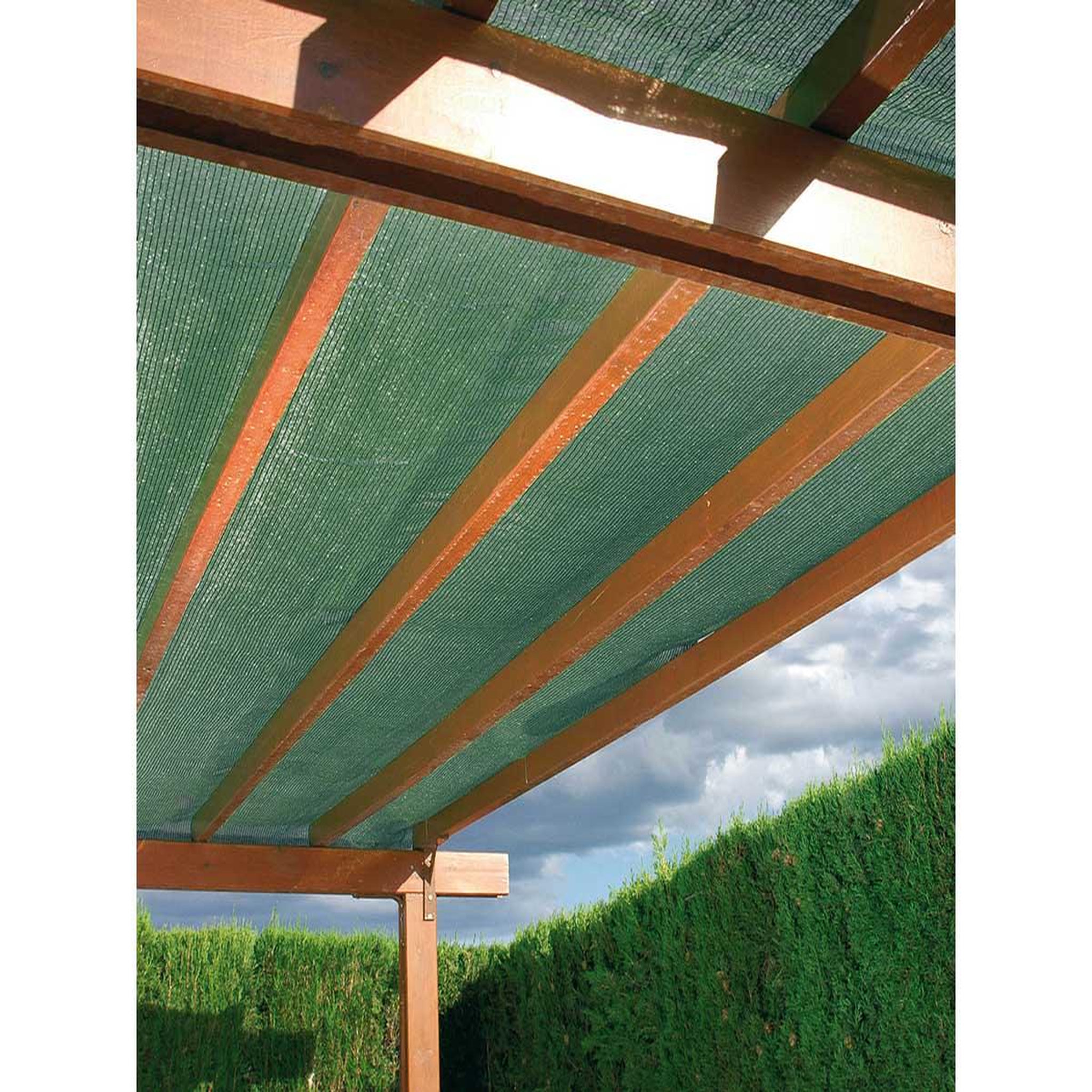 JARDIDECO Brise vue en toile tissée vert foncé 25 m x h.1,00 m - jardideco
