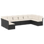 Voir la diapositive 2 : VIDAXL Salon de jardin 10 pcs avec coussins noir resine tressee