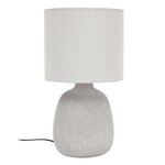 Paris Prix Lampe à Poser en Terre Cuite  Embossée  40cm Argent