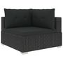 Voir la diapositive 3 : VIDAXL Salon de jardin 6 pcs avec coussins Resine tressee Noir