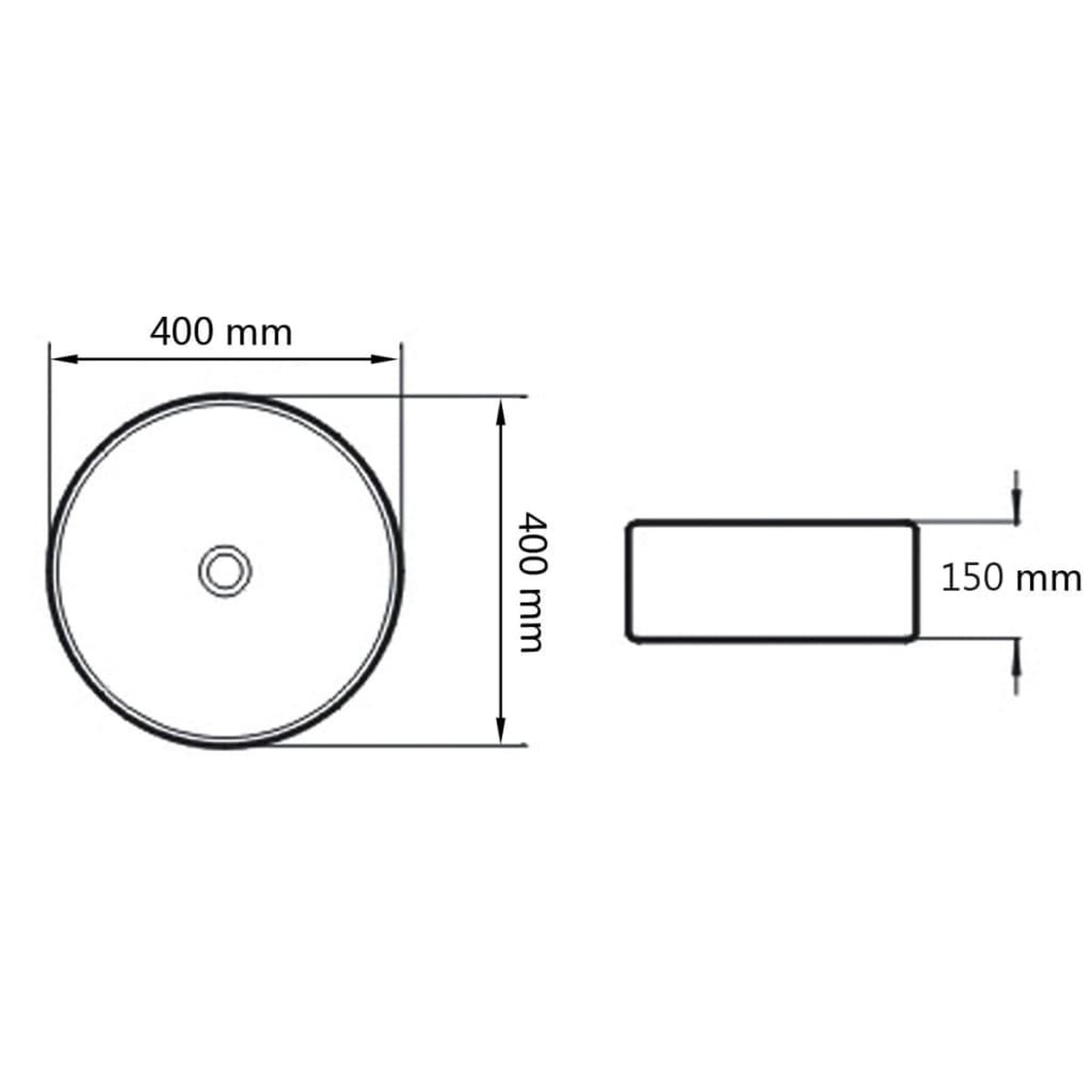 Voir la diapositive 6 : VIDAXL Lavabo 40 x 15 cm Ceramique Dore