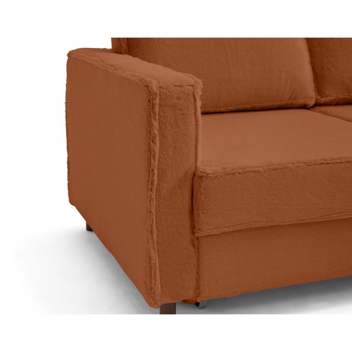 LISA DESIGN Jake - canapé d'angle droit 5 places convertible en fausse fourrure