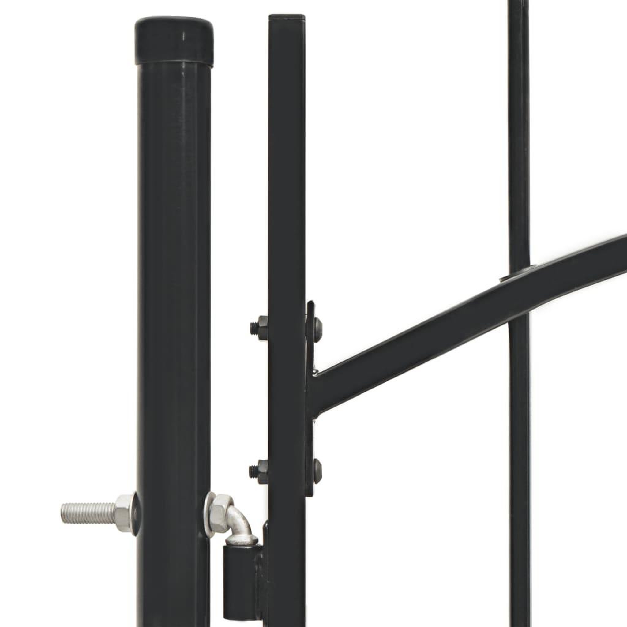 Voir la diapositive 4 : VIDAXL Portail de jardin Acier 1 x 1,75 m Noir