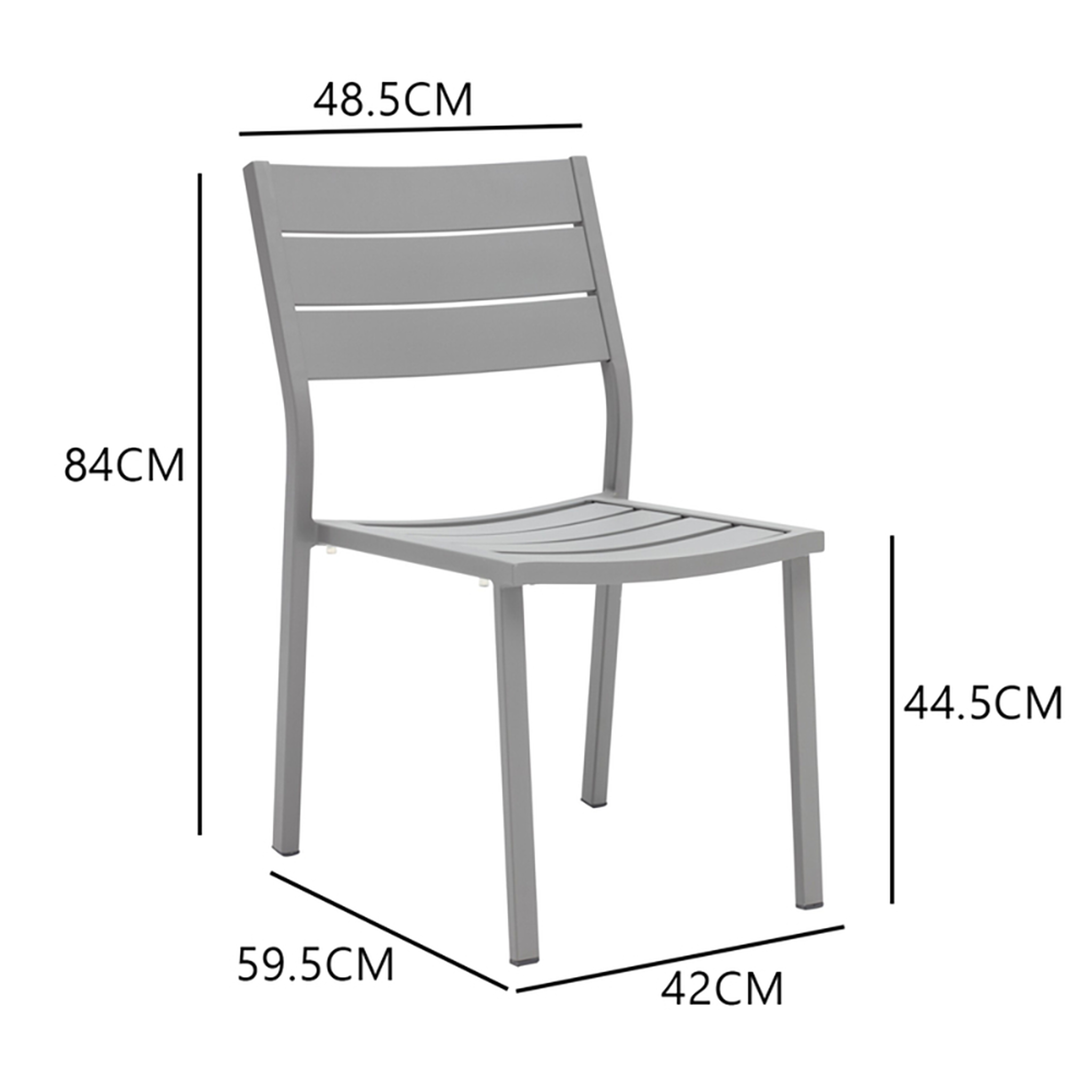 Voir la diapositive 4 : CONCEPT USINE Table de jardin extensible 6-8 personnes avec 6 chaises en aluminium MEZZANE
