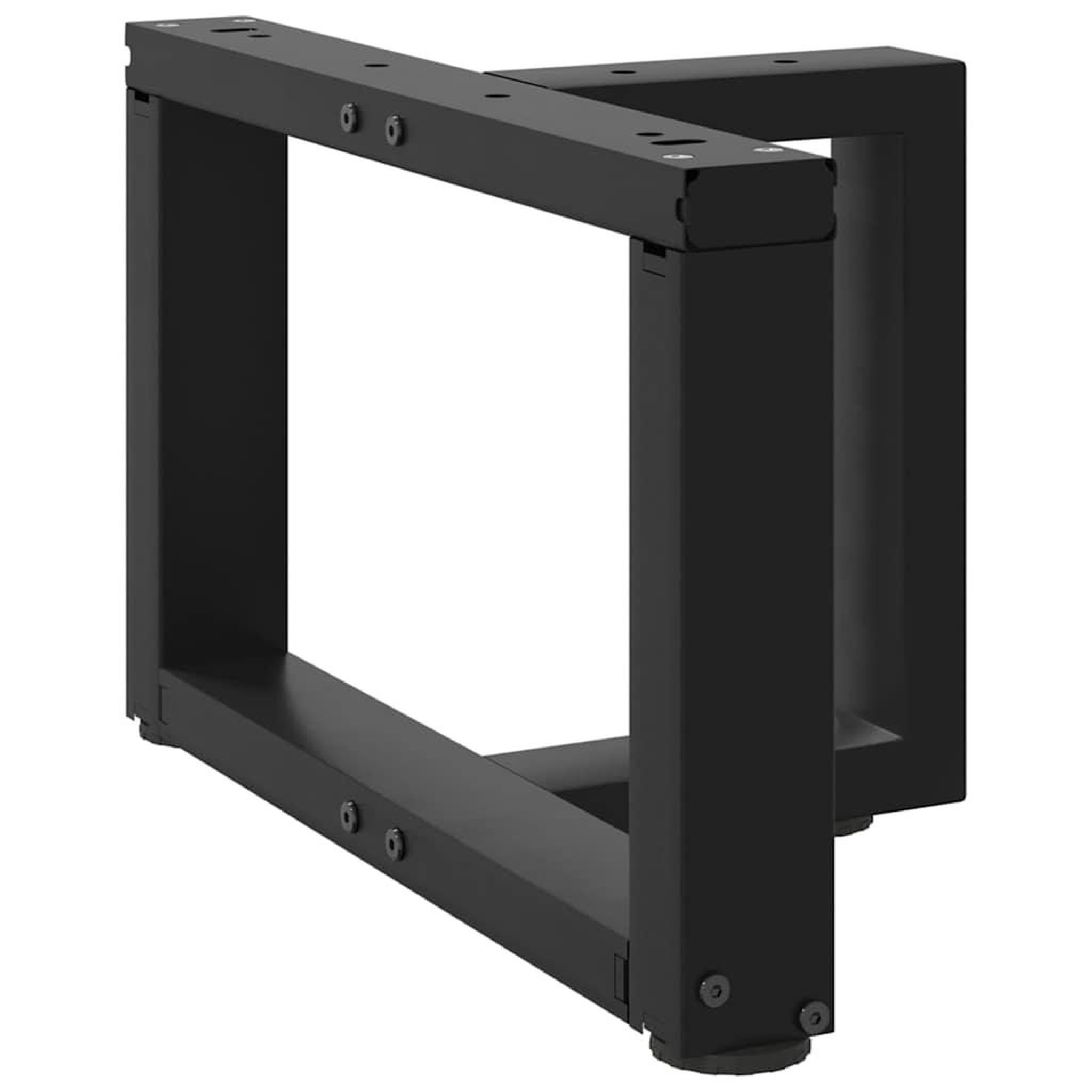 Voir la diapositive 4 : VIDAXL Pieds de table basse en forme de T 2 pcs noir 50x25x(30-31) cm