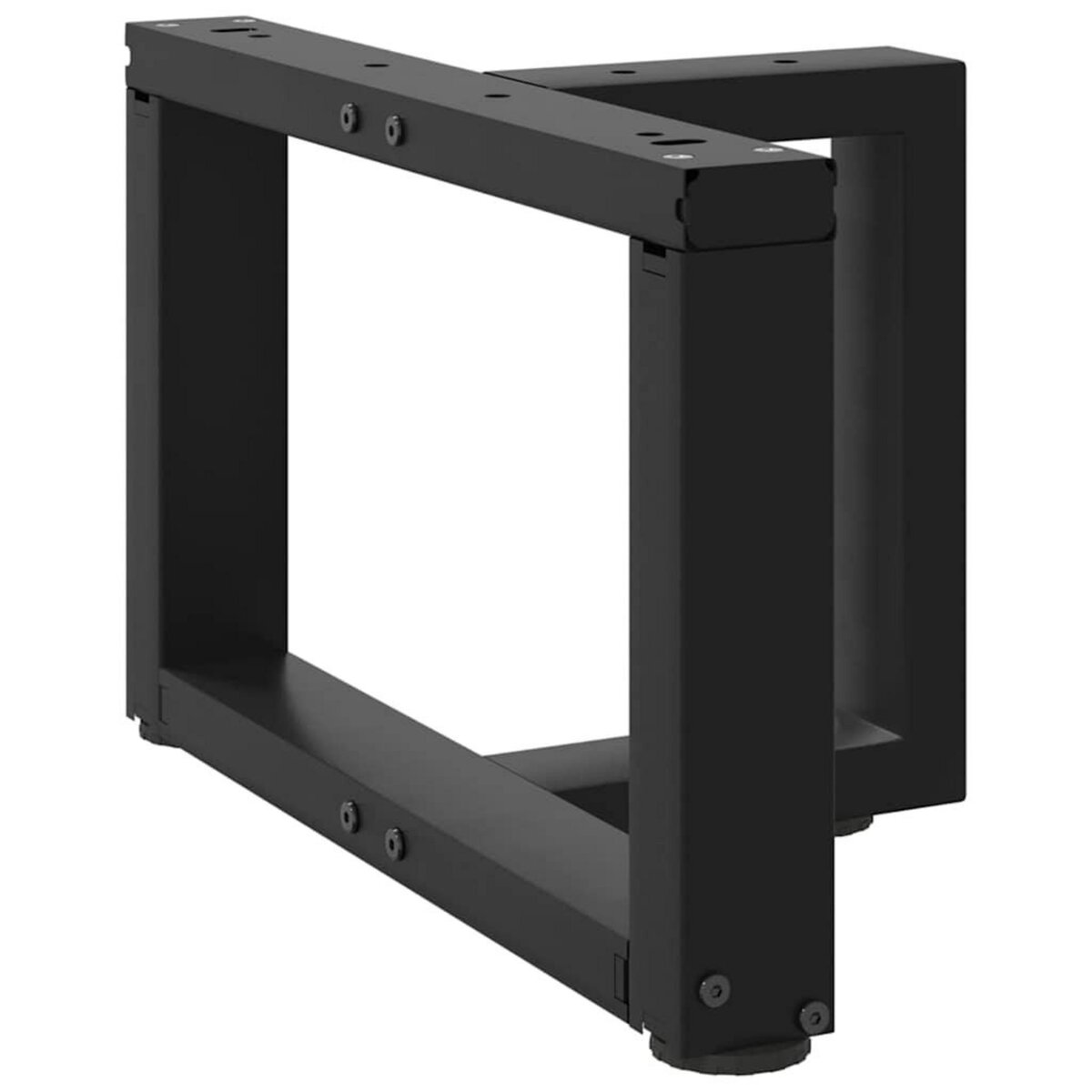 VIDAXL Pieds de table basse en forme de T 2 pcs noir 50x25x(30-31) cm