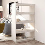 Voir la diapositive 1 : VIDAXL Bibliotheque/Separateur de piece Blanc 80x35x135 cm Pin massif