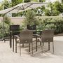 Voir la diapositive 1 : VIDAXL Ensemble a manger de jardin coussins 5 pcs noir et gris