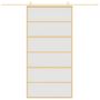 Voir la diapositive 3 : VIDAXL Porte coulissante dore 102,5x205 cm verre ESG depoli aluminium