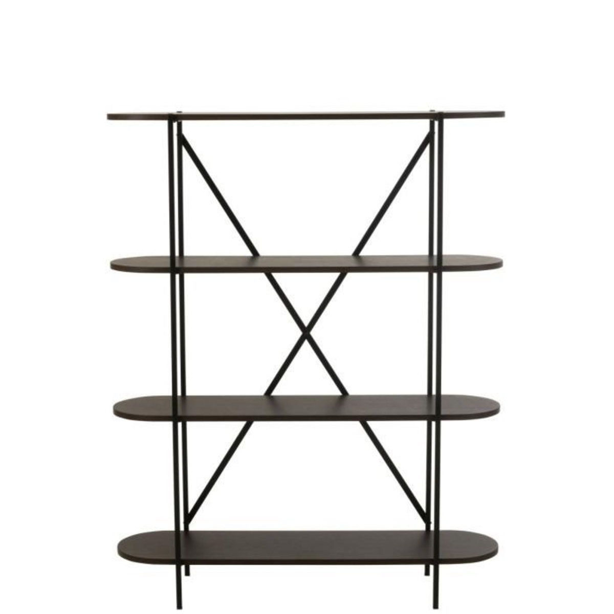 Paris Prix Étagère Ovale Design  Rodolfo  150cm Marron Foncé