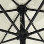 Voir la diapositive 5 : VIDAXL Parasol de jardin et mat en aluminium 270x246 cm Blanc sable