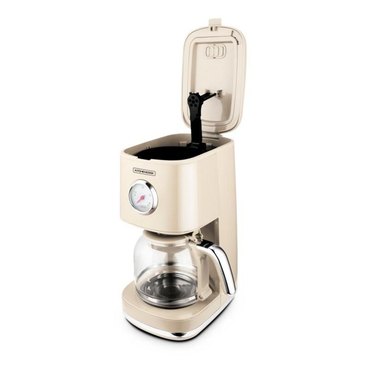 KITCHENCOOK Cafetière Style Rétro Avec Filtre Nylon Réutilisable Retro Coffee Crème Kitchencook