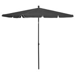 VIDAXL Parasol de jardin avec mat 210x140 cm Anthracite