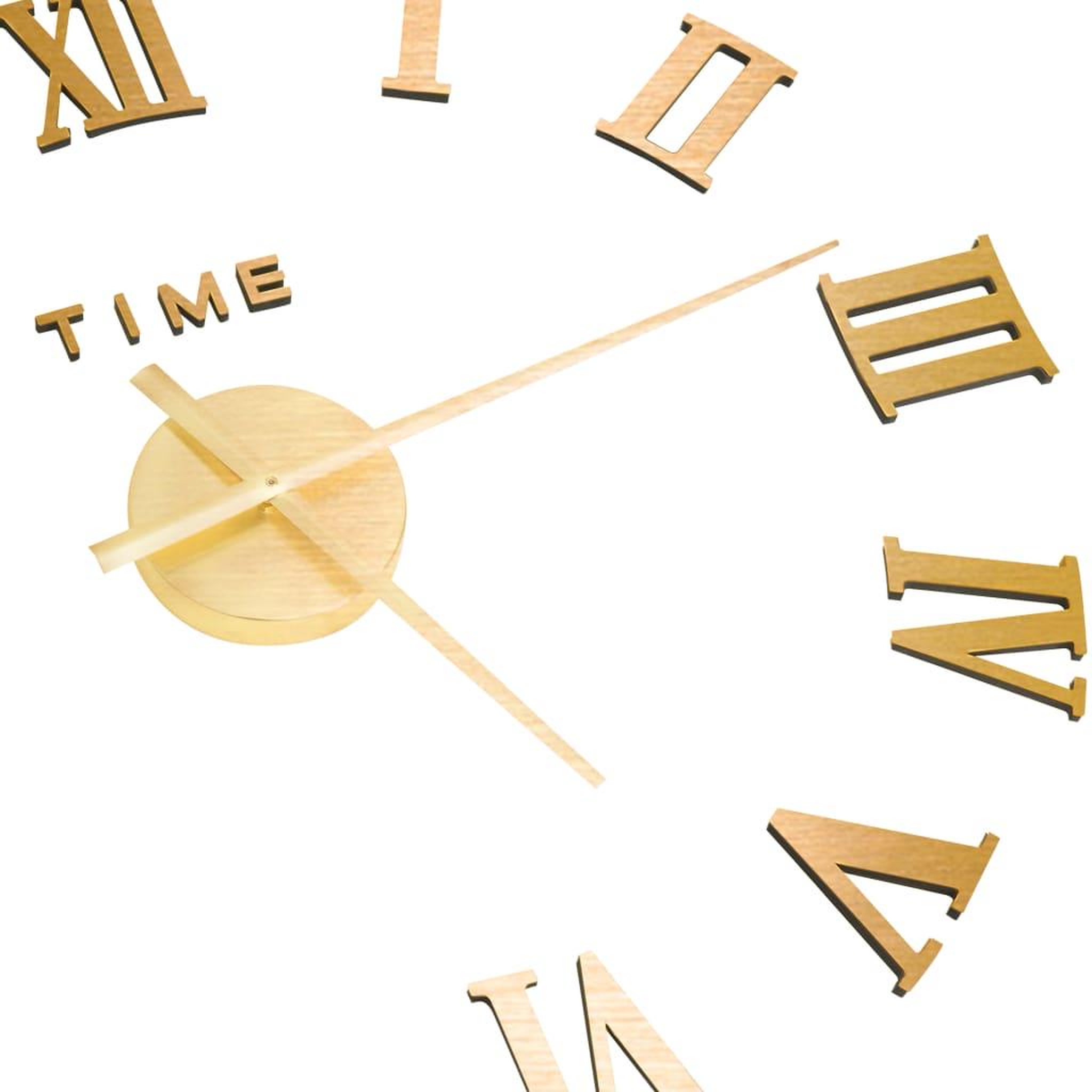 Voir la diapositive 4 : VIDAXL Horloge murale 3D Design moderne Dore 100 cm XXL