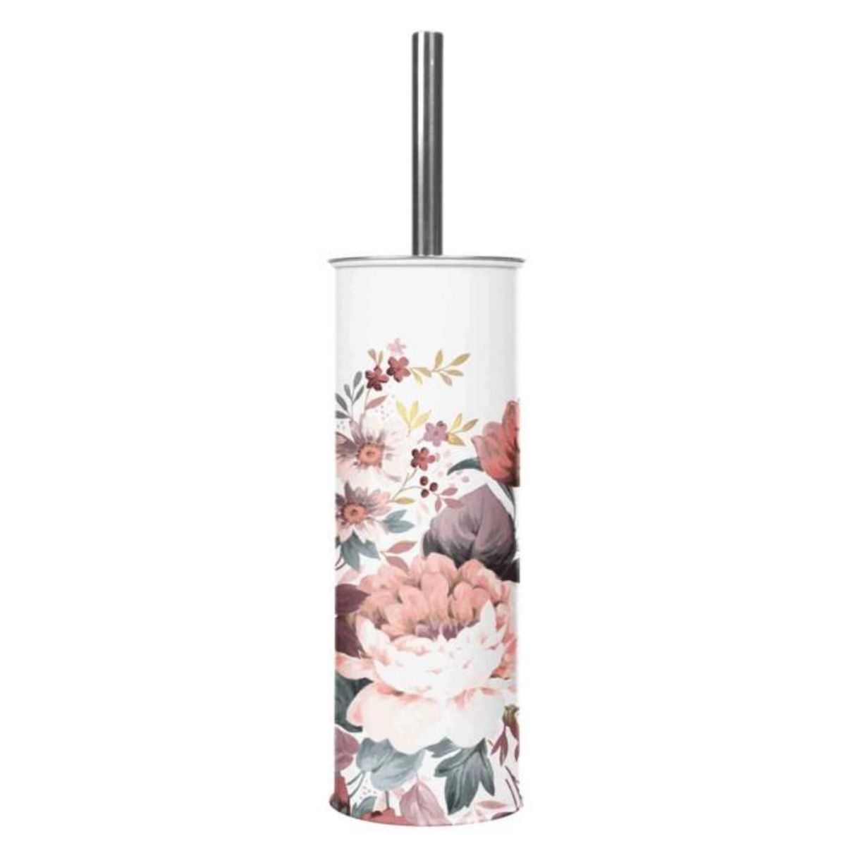 Paris Prix Brosse WC Imprimée  Jayana  37cm Blanc & Rose
