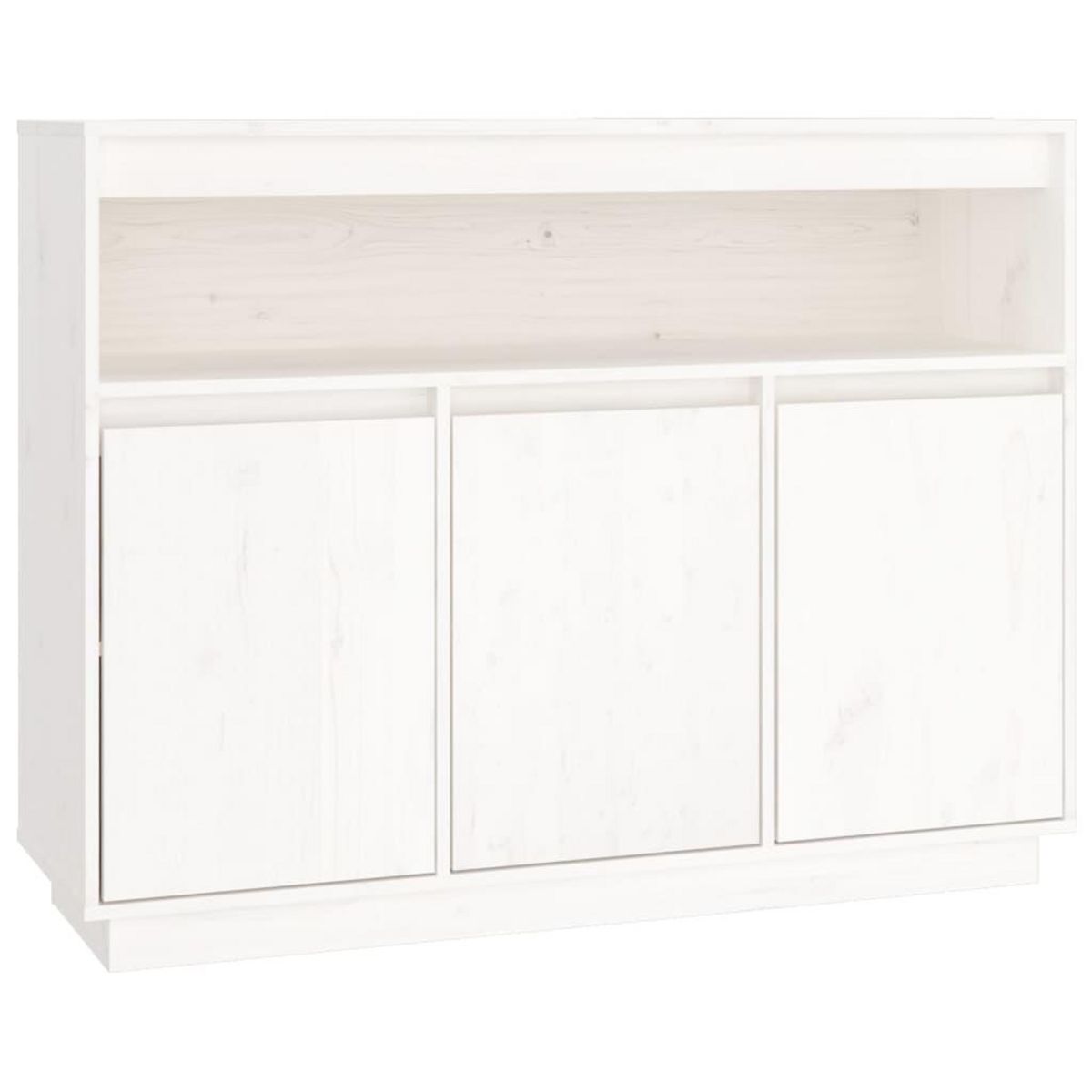 VIDAXL Buffet Blanc 104,5x34x80 cm Bois massif de pin