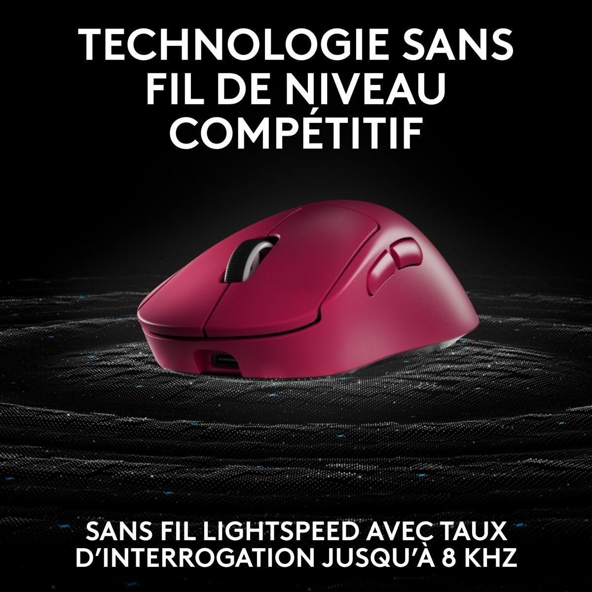 Logitech Souris Gamer Sans Fil Pro X SUPERLIGHT 2 DEX LIGHTSPEED ROSE