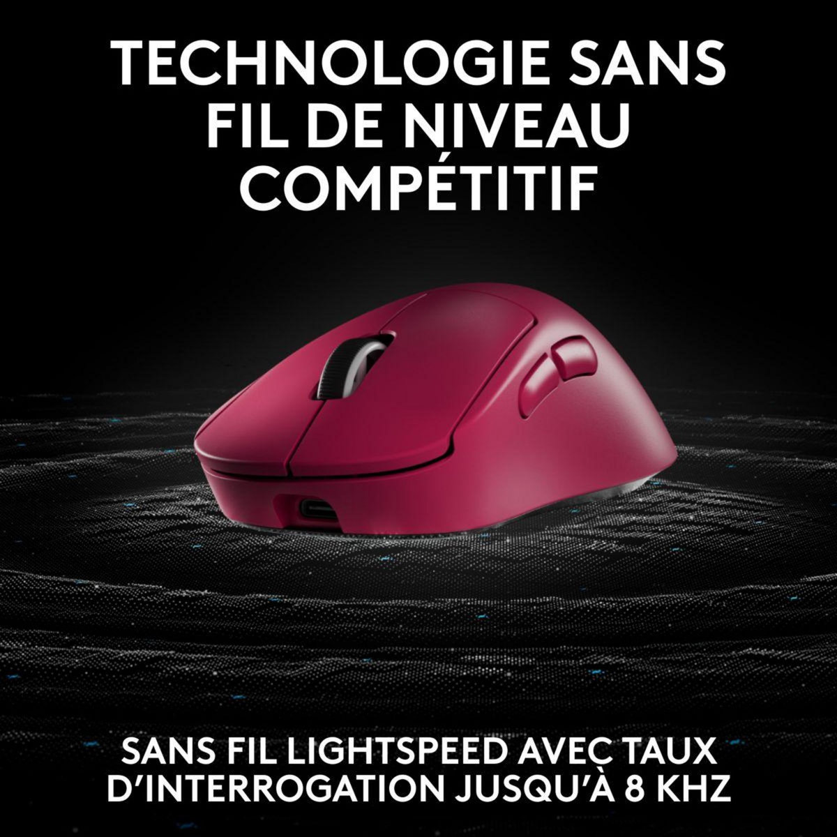 Logitech Souris Gamer Sans Fil Pro X SUPERLIGHT 2 DEX LIGHTSPEED ROSE