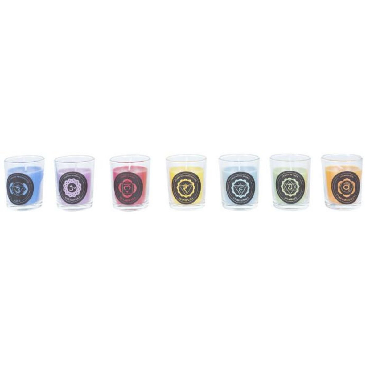 Paris Prix Coffret 7 Bougies Parfumées  Chakra  24cm Multicolore