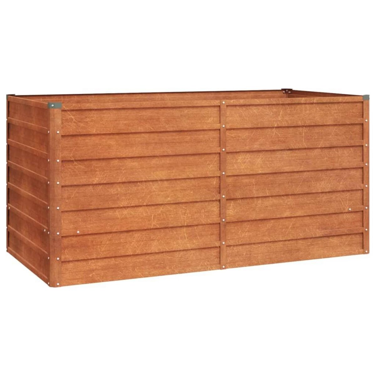 VIDAXL Lit sureleve de jardin rouille 160x80x77 cm acier corten