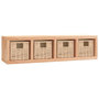Voir la diapositive 1 : VIDAXL Etagere murale avec paniers 62x18x16 cm Bois massif de noyer