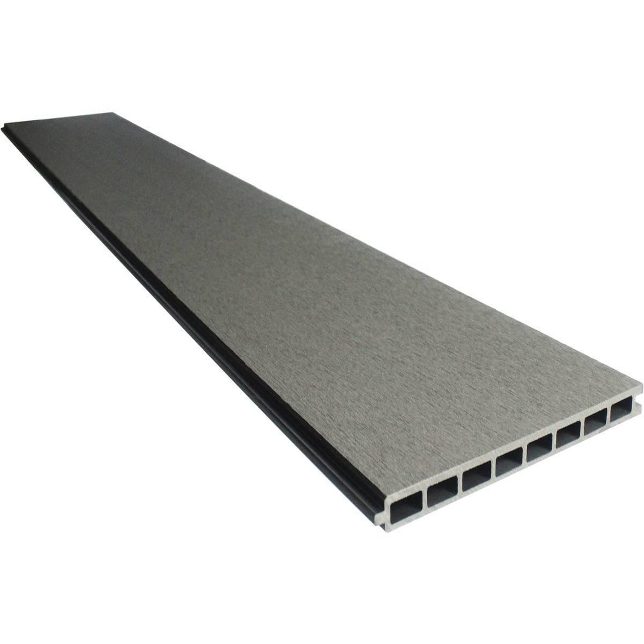 Voir la diapositive 2 : Habitat et Jardin Kit Clôture de 8 x h 1.6 m composite et aluminium + profilés de finitions - Kit de fixation offert - Ardoise