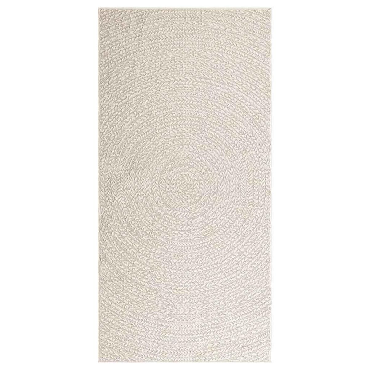 VIDAXL Tapis ZIZUR creme 100x200 cm aspect de jute interieur exterieur