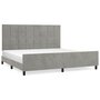 Voir la diapositive 2 : VIDAXL Cadre de lit sans matelas gris clair 200x200 cm velours